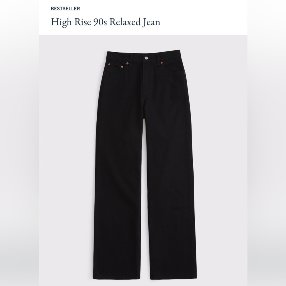 Abercrombie & Fitch Black High Rise 90s Relaxed Jeans